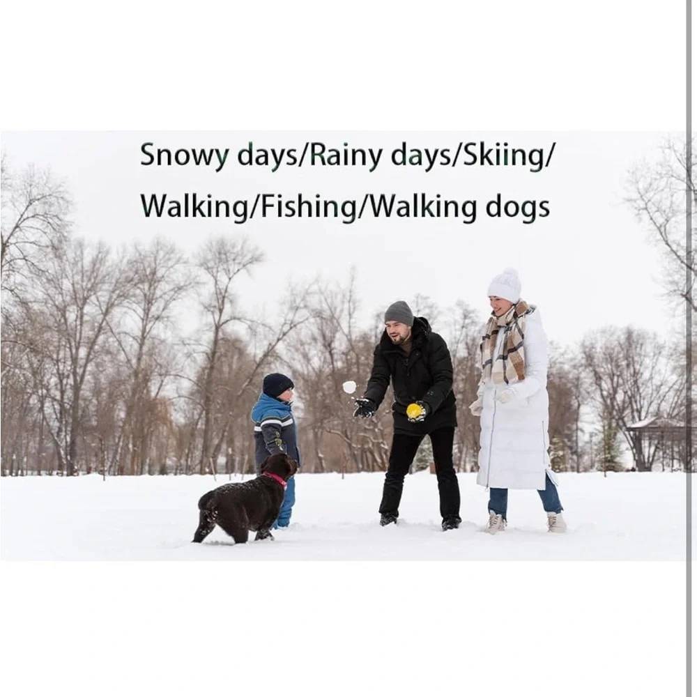 SILENTCARE Men's Warm Snow Boots, Fur Lined Waterproof , Anti-Slip 10.5/ 485